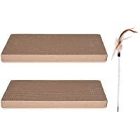 Navaris Rascador para Gatos - Set de respuesto para rascadores de Gatos - Set de 2 tableros afiladores de uñas de cartón…